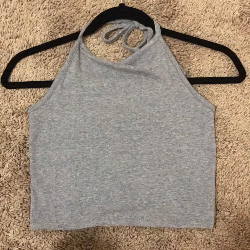 Brandy Melville Gray Halter Top